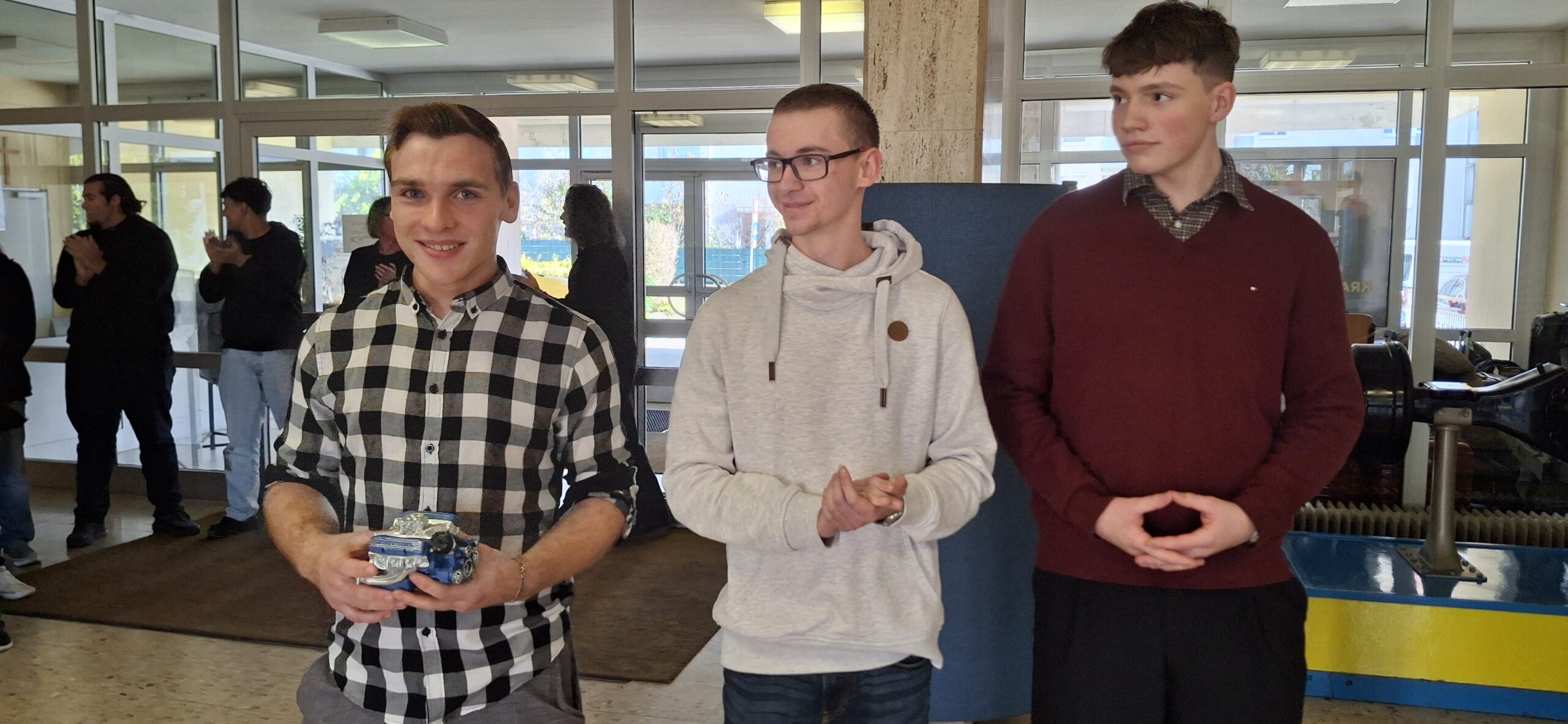 Schulsprecher Fabian Führer und seine Stellvertreter